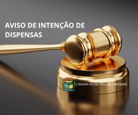 Aviso de Intenção de Dispensas