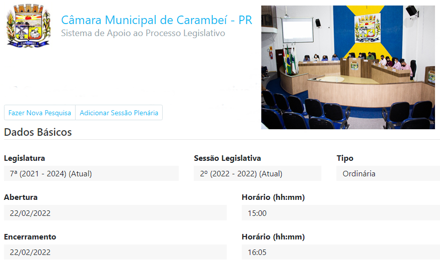 Confira o resultado da 2ª Sessão Ordinária