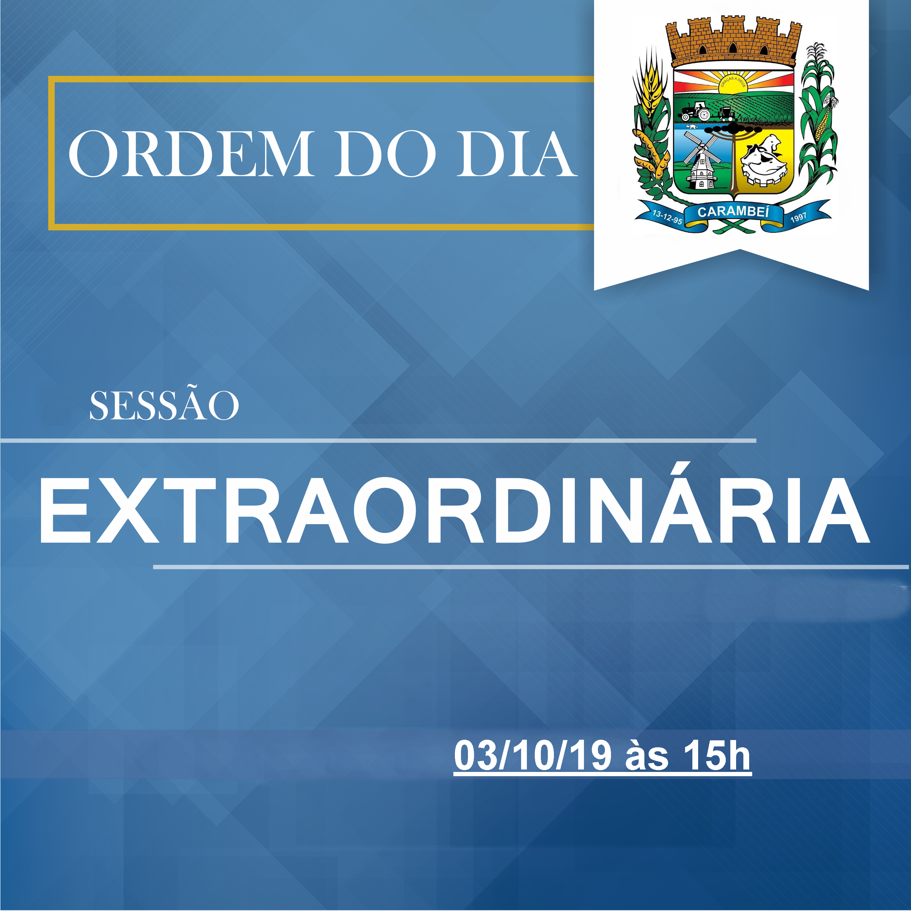 Edital de Convocação Sessão Extraordinária