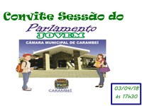 Hoje tem sessão do Parlamento Jovem. Participe!