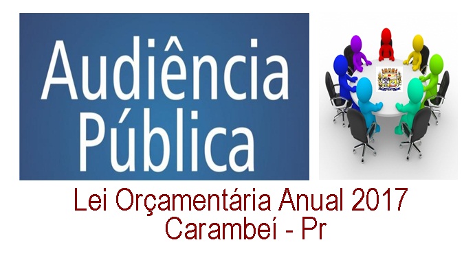 Lei Orçamentária Anual 2017 terá audiência pública nesta quarta-feira (19)