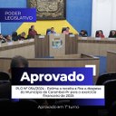 Orçamento 2025 aprovado em 1º turno