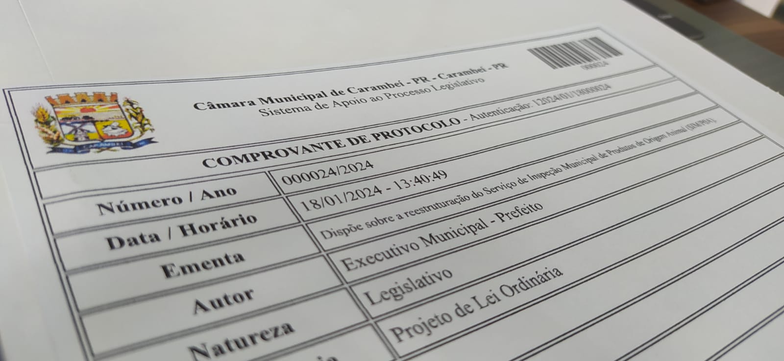 Plenário aprova reestruturação do Serviço de Inspeção Municipal de Produtos de Origem Animal