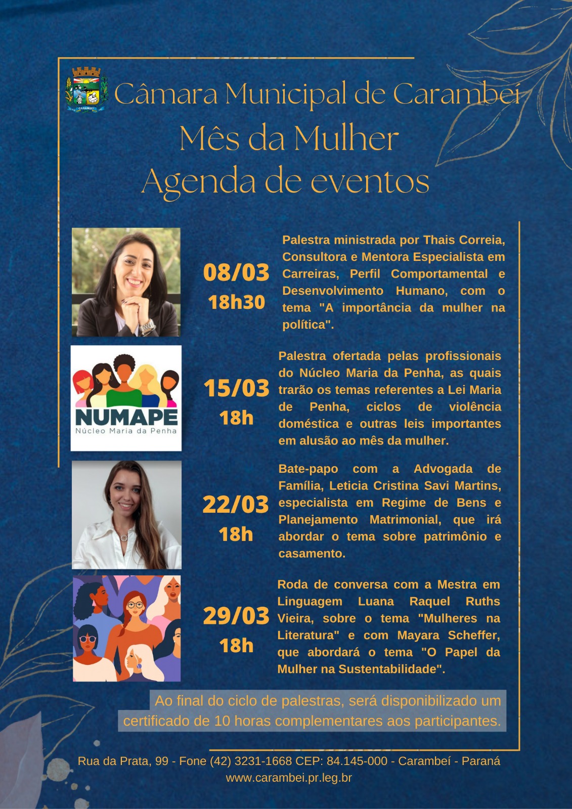 Programação especial para celebrar o mês da mulher