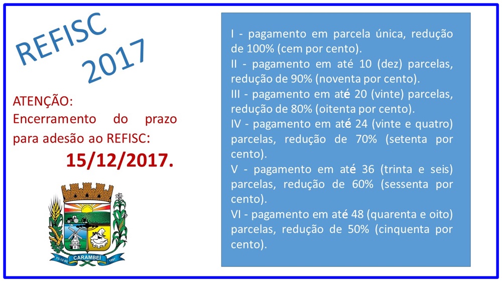 Vereadores aprovam Programa de Recuperação Fiscal-REFISC.